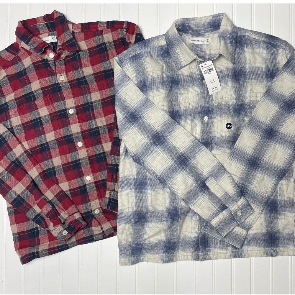 Abercrombie & Fitch Kids Flannel Shirt Bundle Boys 13/14